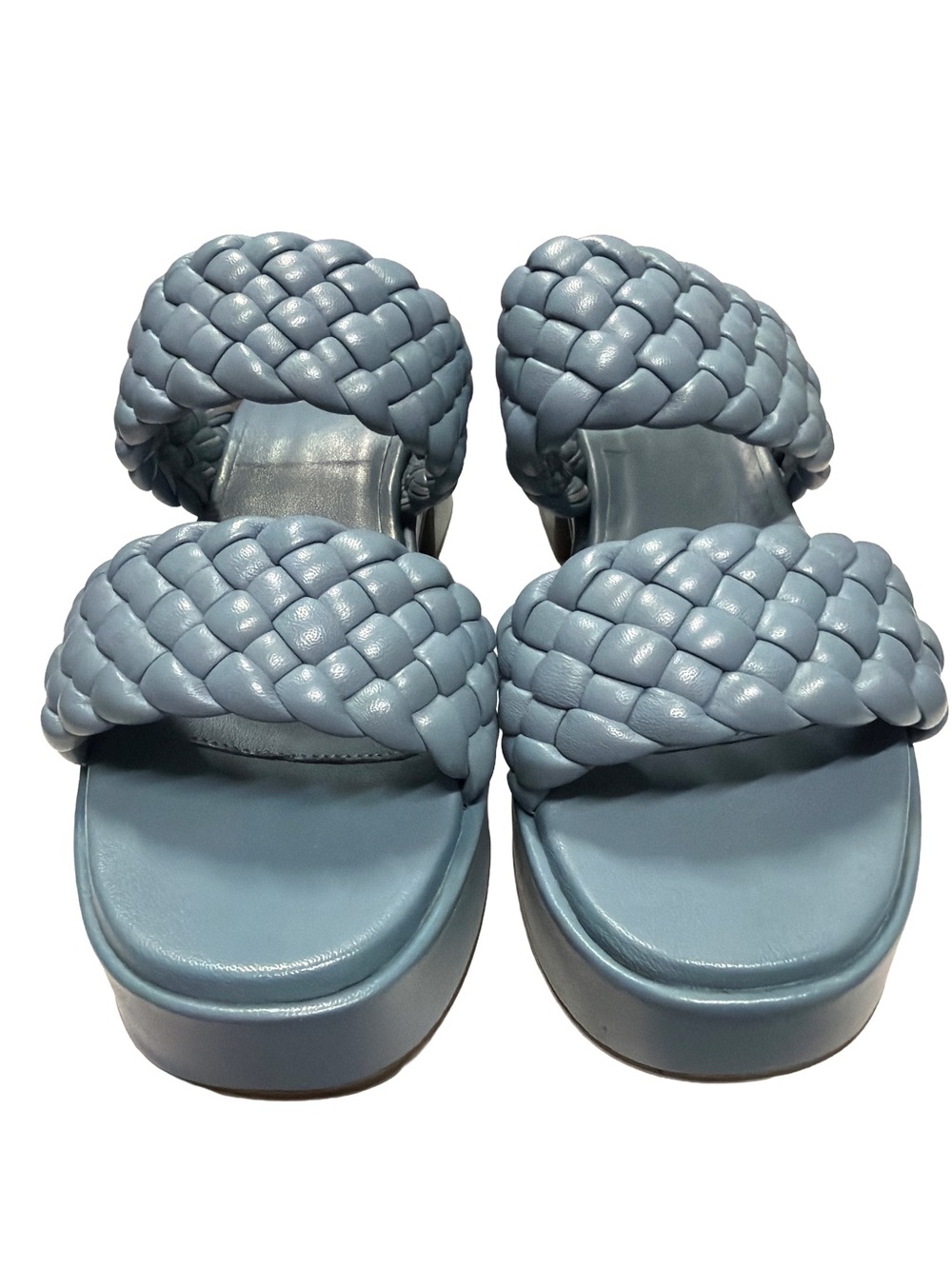 Seychelles Women's Platform Braided Preppy Blue Leather Sandals, Size 8 M, NWT - Picture 9 of 12